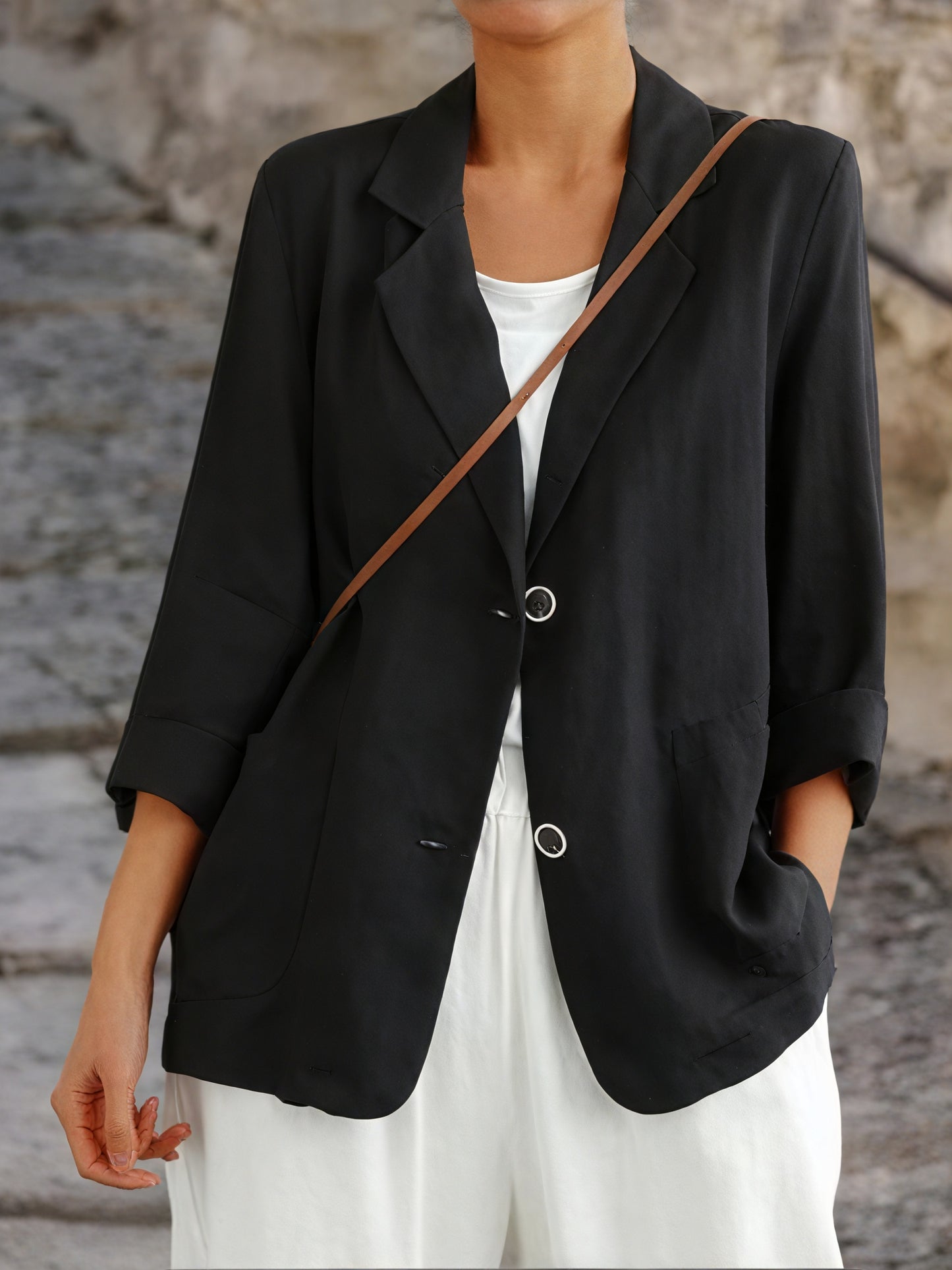 Klassisk Blazer med Oversized Pasform
