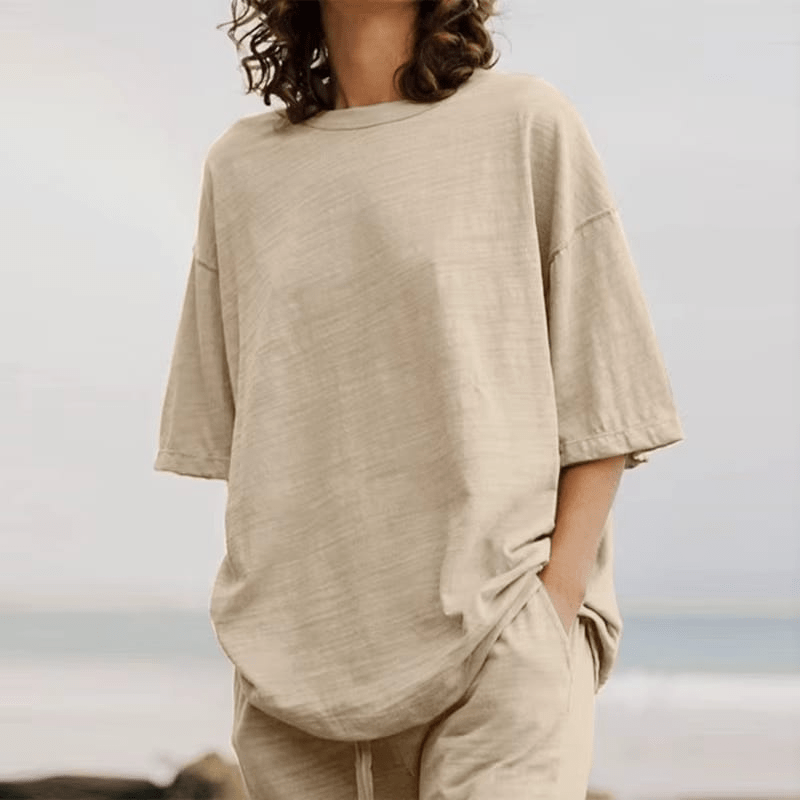 Afslappet Activewear Sæt - Vide Ben