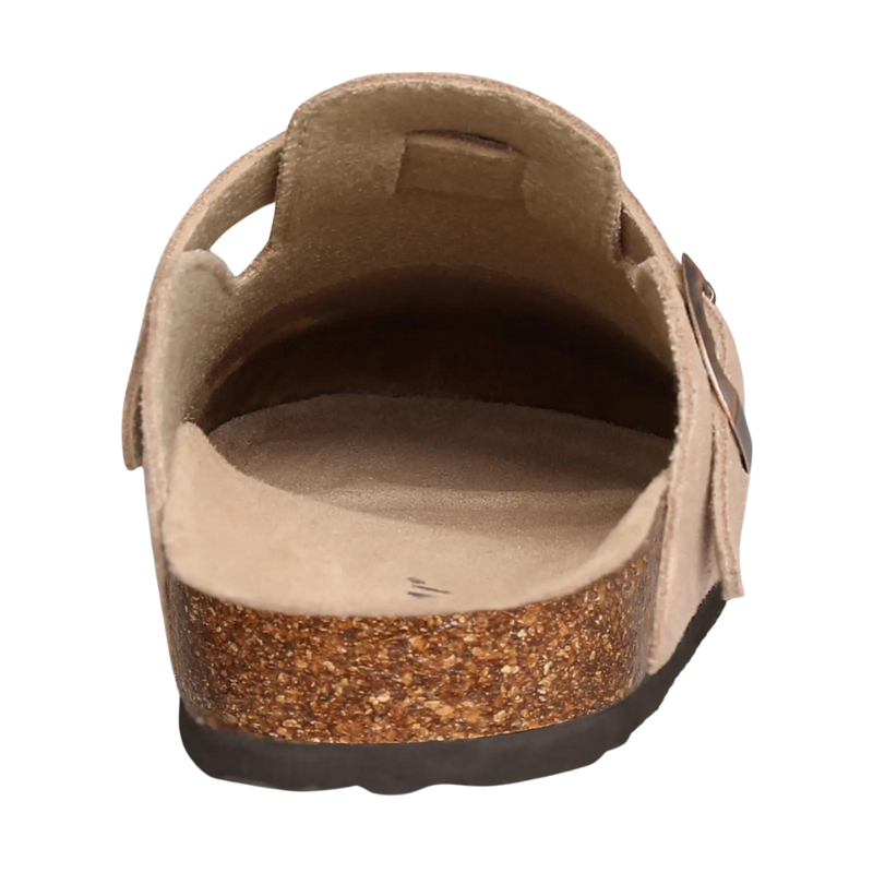 Kvinder Mules Ruskind – Åben Ryg, Justerbar Rem, Korkfodseng, Gummi Sål-82019-06b2bdc7-662a-4d59-94d1-bccbae961390