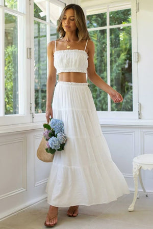 Sommer Sæt - Crop Top & Maxi Nederdel