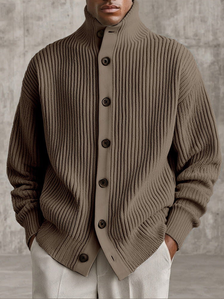 Norideen Strikket Cardigan | Høj Krave | Afslappet Stil