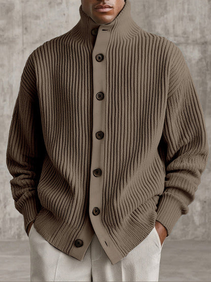 Norideen Strikket Cardigan | Høj Krave | Afslappet Stil