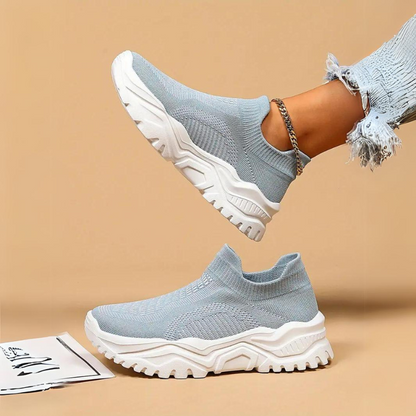 Slip-on Sneakers: Åndbar Komfort, Chunky Sål