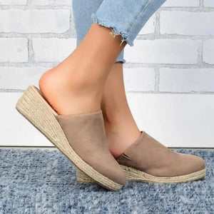 Dame Ruskindssko Kilehæl – Espadrille, Slip-on Design, Norideen-83367-14e51aaf-9de6-4846-9634-0d149020e7ea