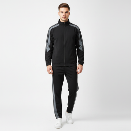 Essential træningsdragt med kontraststriber