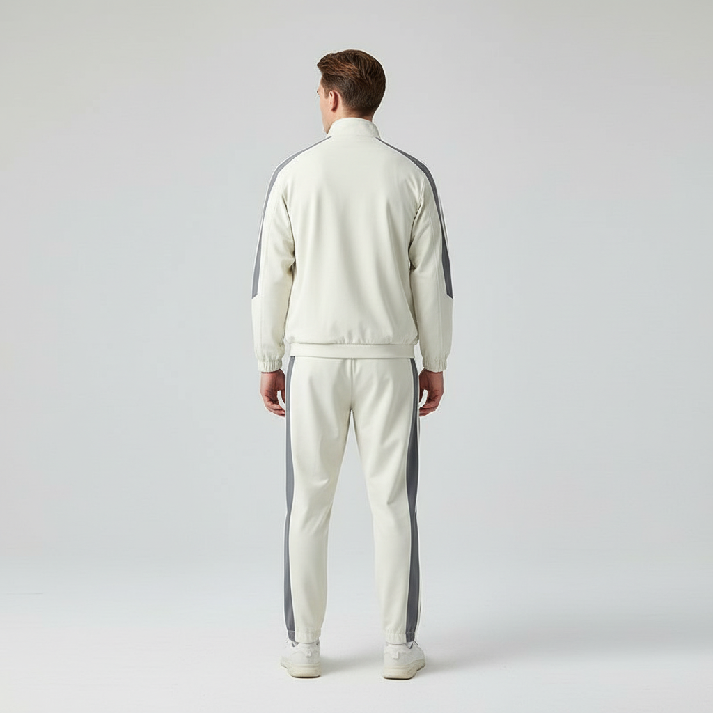 Essential træningsdragt med kontraststriber