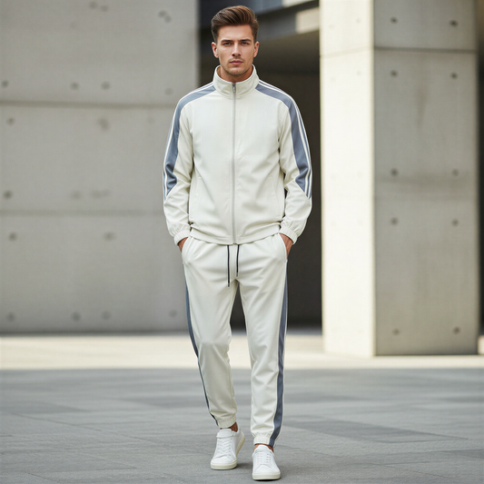 Essential træningsdragt med kontraststriber