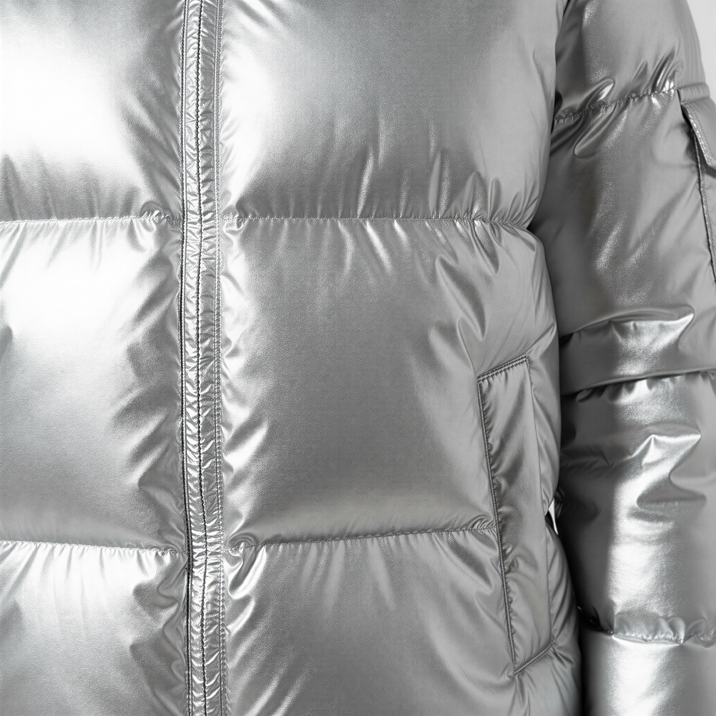 Jasmine Elegant højglans pufferjakke