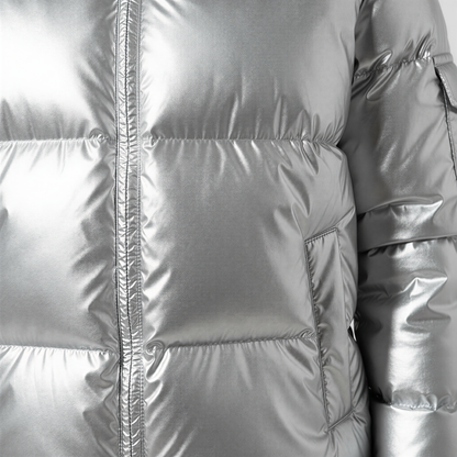 Jasmine Elegant højglans pufferjakke