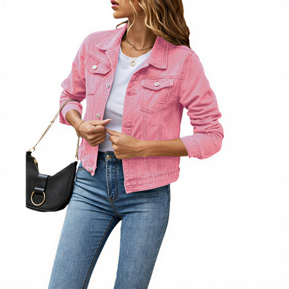 Klassisk Denimjakke | Cropped Pasform | Helårsbrug