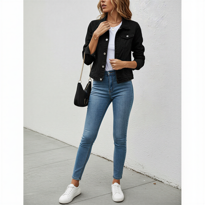 Klassisk Denimjakke | Cropped Pasform | Helårsbrug