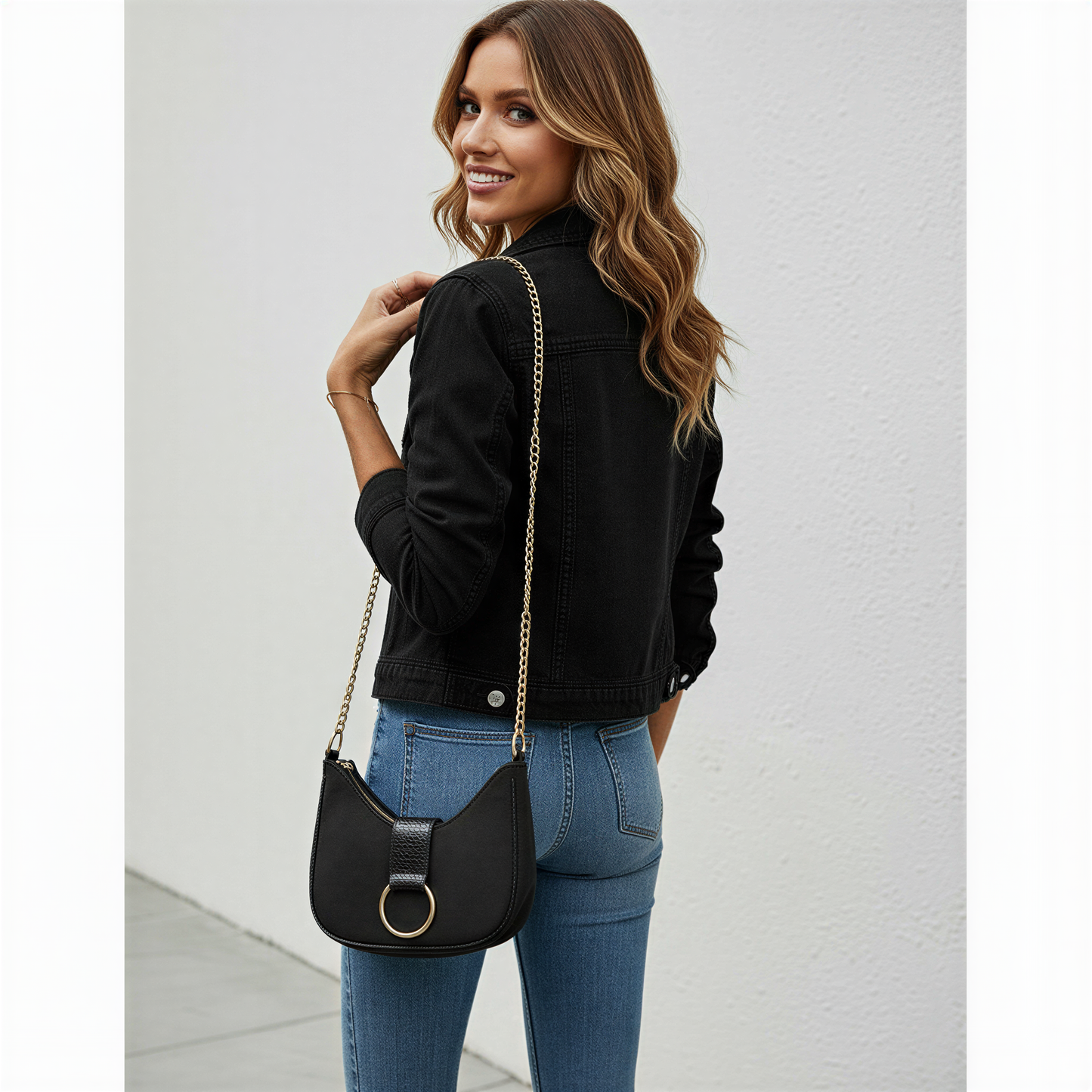 Klassisk Denimjakke | Cropped Pasform | Helårsbrug