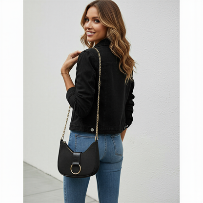 Klassisk Denimjakke | Cropped Pasform | Helårsbrug