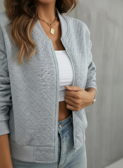 Quiltet Bomberjakke | Elegant Design | Dame
