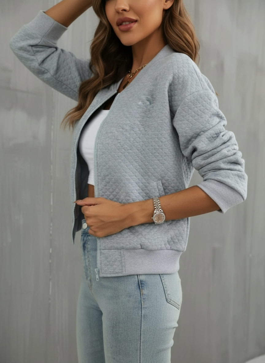 Quiltet Bomberjakke | Elegant Design | Dame