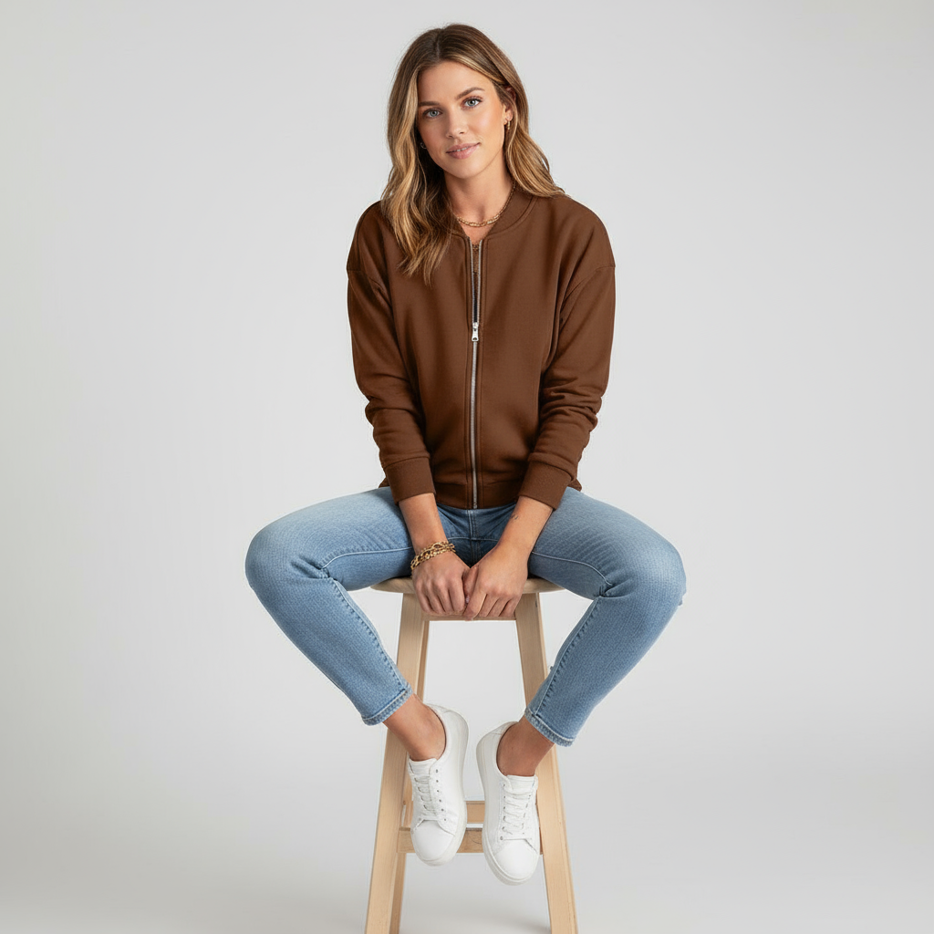 Afslappet Bomberjakke | Bomuldsmix | All Season