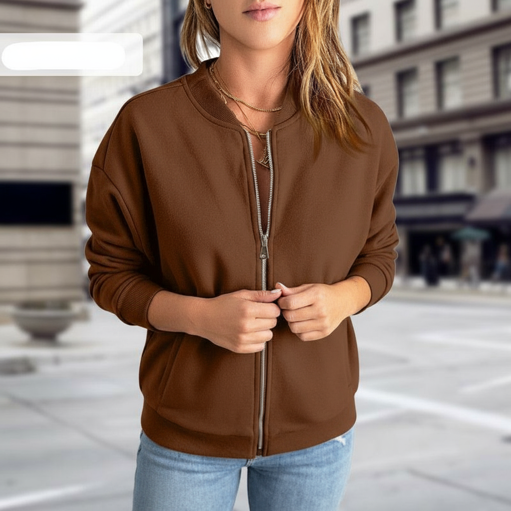 Afslappet Bomberjakke | Bomuldsmix | All Season