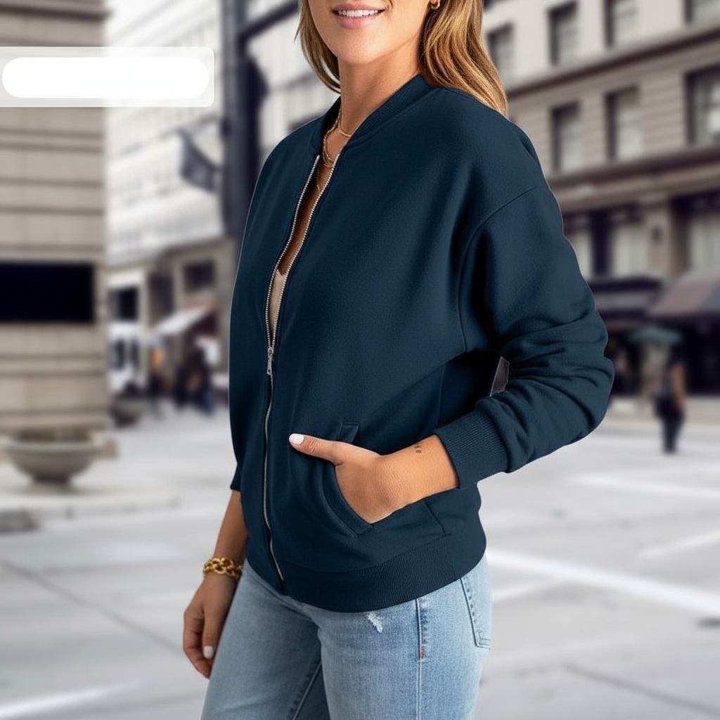 Afslappet Bomberjakke | Bomuldsmix | All Season