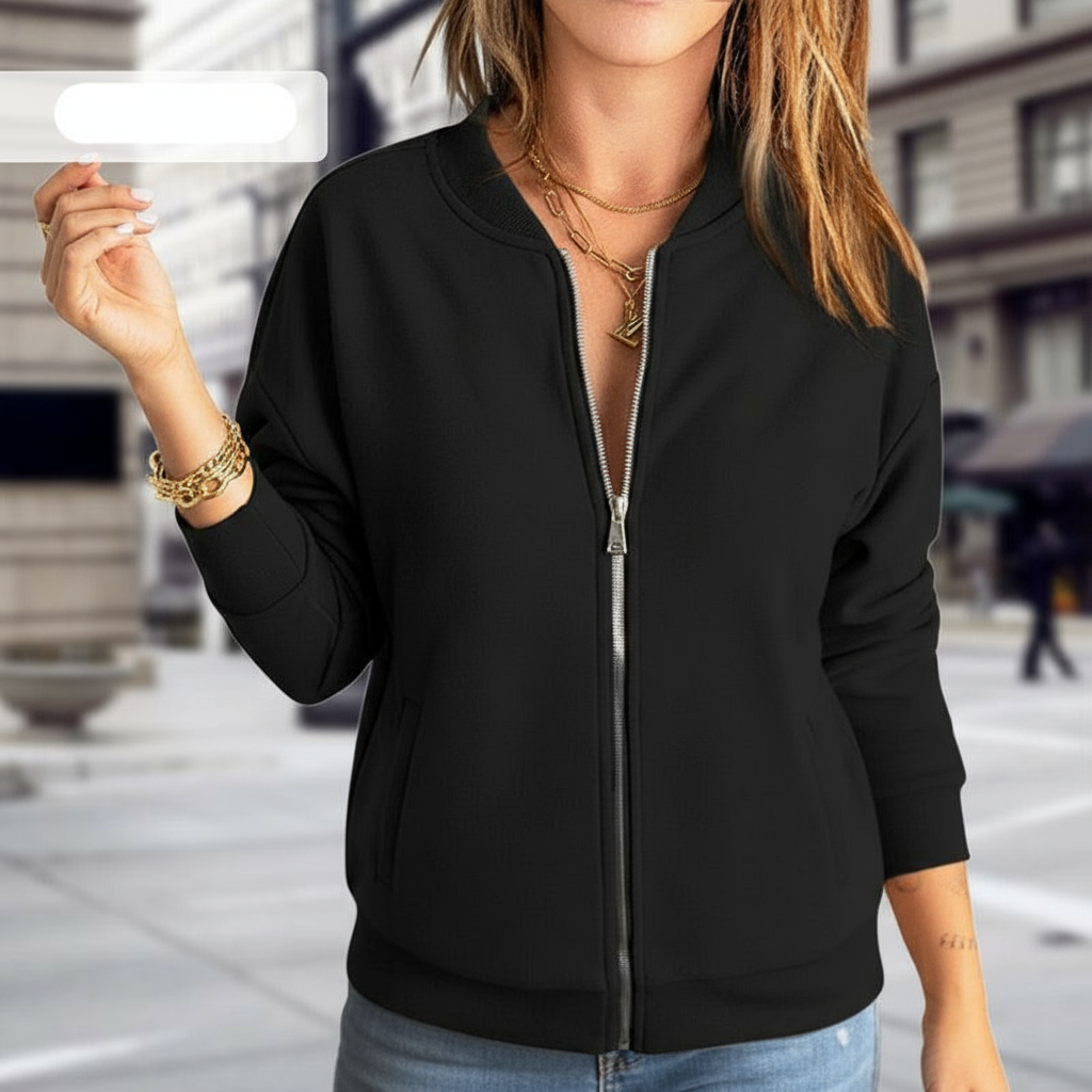 Afslappet Bomberjakke | Bomuldsmix | All Season