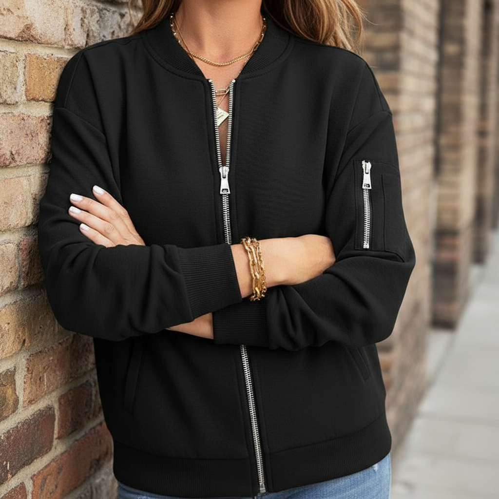 Afslappet Bomberjakke | Bomuldsmix | All Season