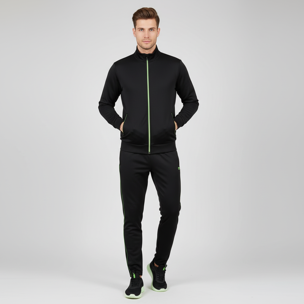 James Strikket Jakke | Kontrast Lynlås | Casual Sport