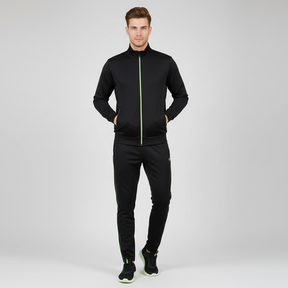 James Strikket Jakke | Kontrast Lynlås | Casual Sport