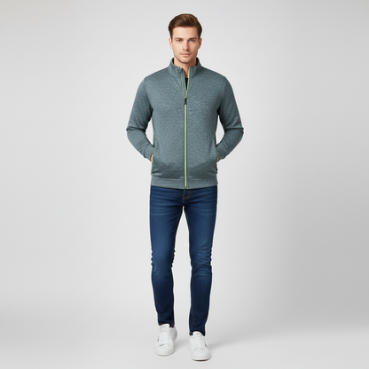 James Strikket Jakke | Kontrast Lynlås | Casual Sport