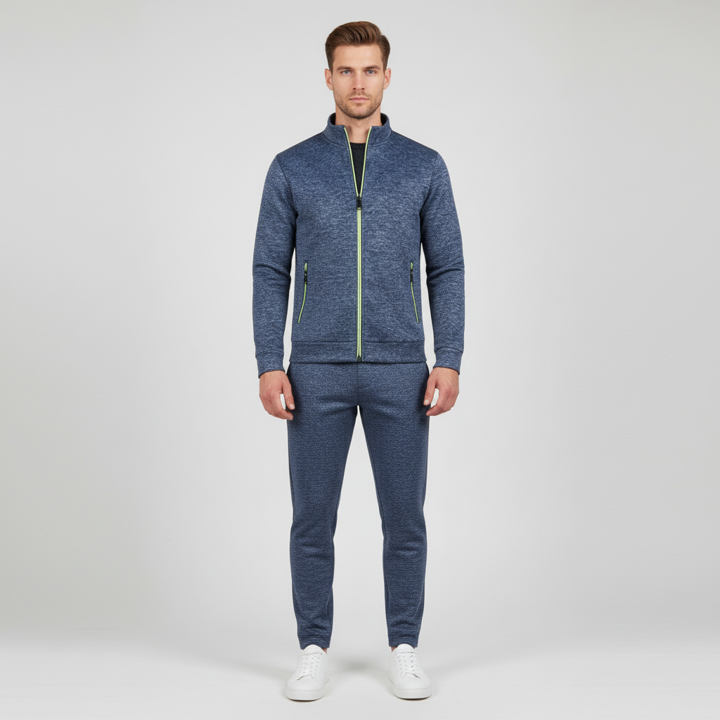 James Strikket Jakke | Kontrast Lynlås | Casual Sport