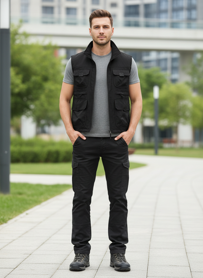 Praktisk Outdoor Vest | Mange Lommer | Helårsbrug