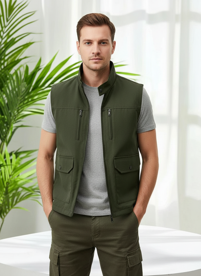 Praktisk Outdoor Vest | Mange Lommer | Helårsbrug