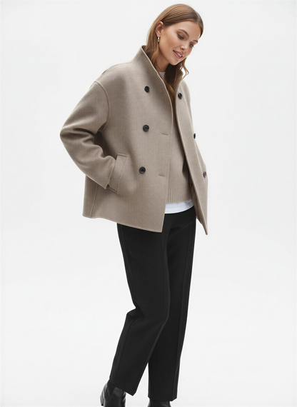 Chic Overgangssæt | Tekstureret Jakke & Nederdel | Casual Stil
