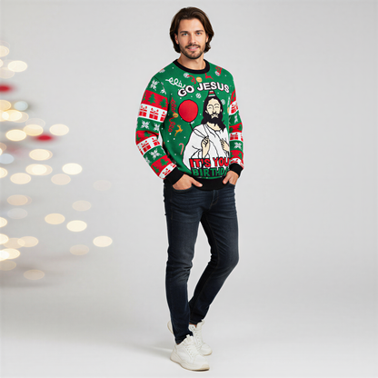 Sjov Jule Sweatshirt | Humoristisk Juleprint | Afslappet Julepåklædning