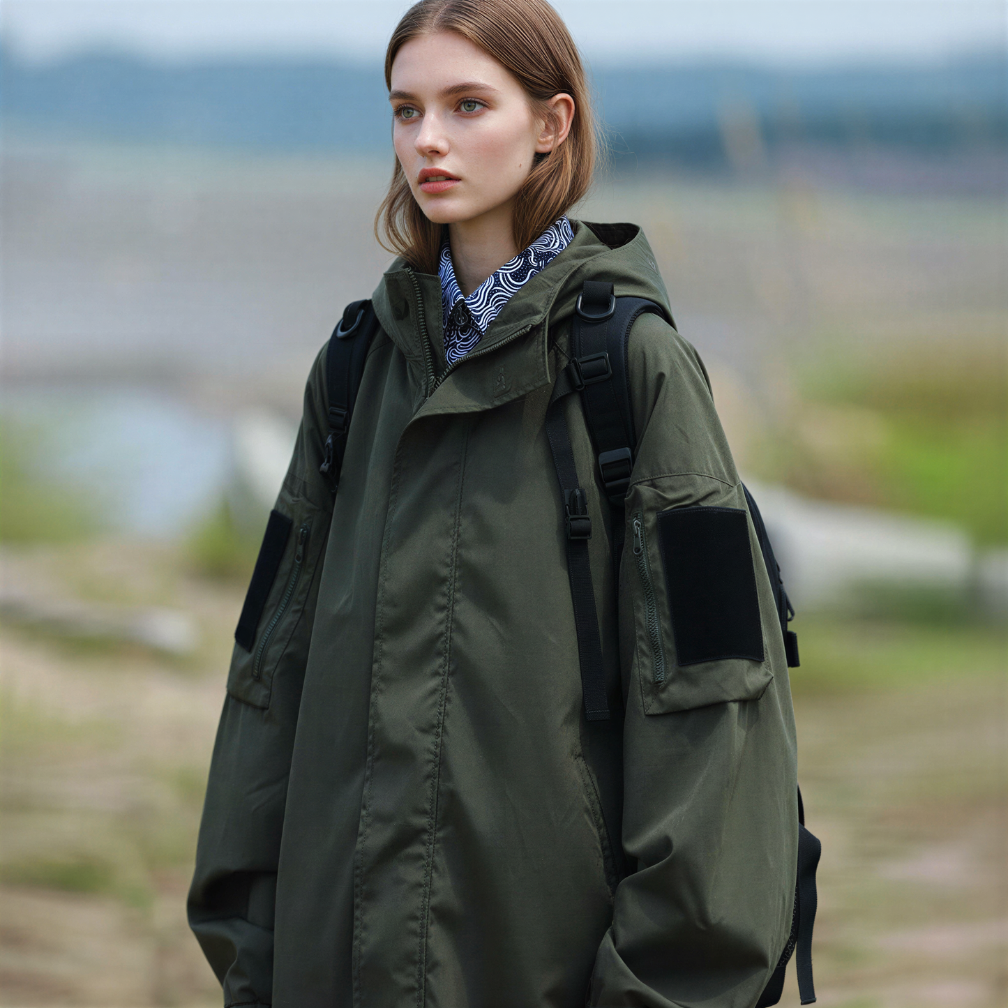 Utility Jakke med Hætte | Afslappet Pasform | Vinter