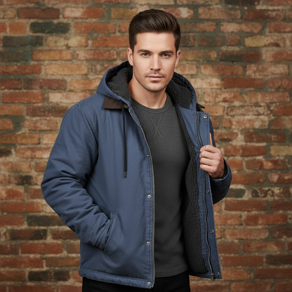 Utility Hættejakke | Robust Lærredsdesign | Vinterklar