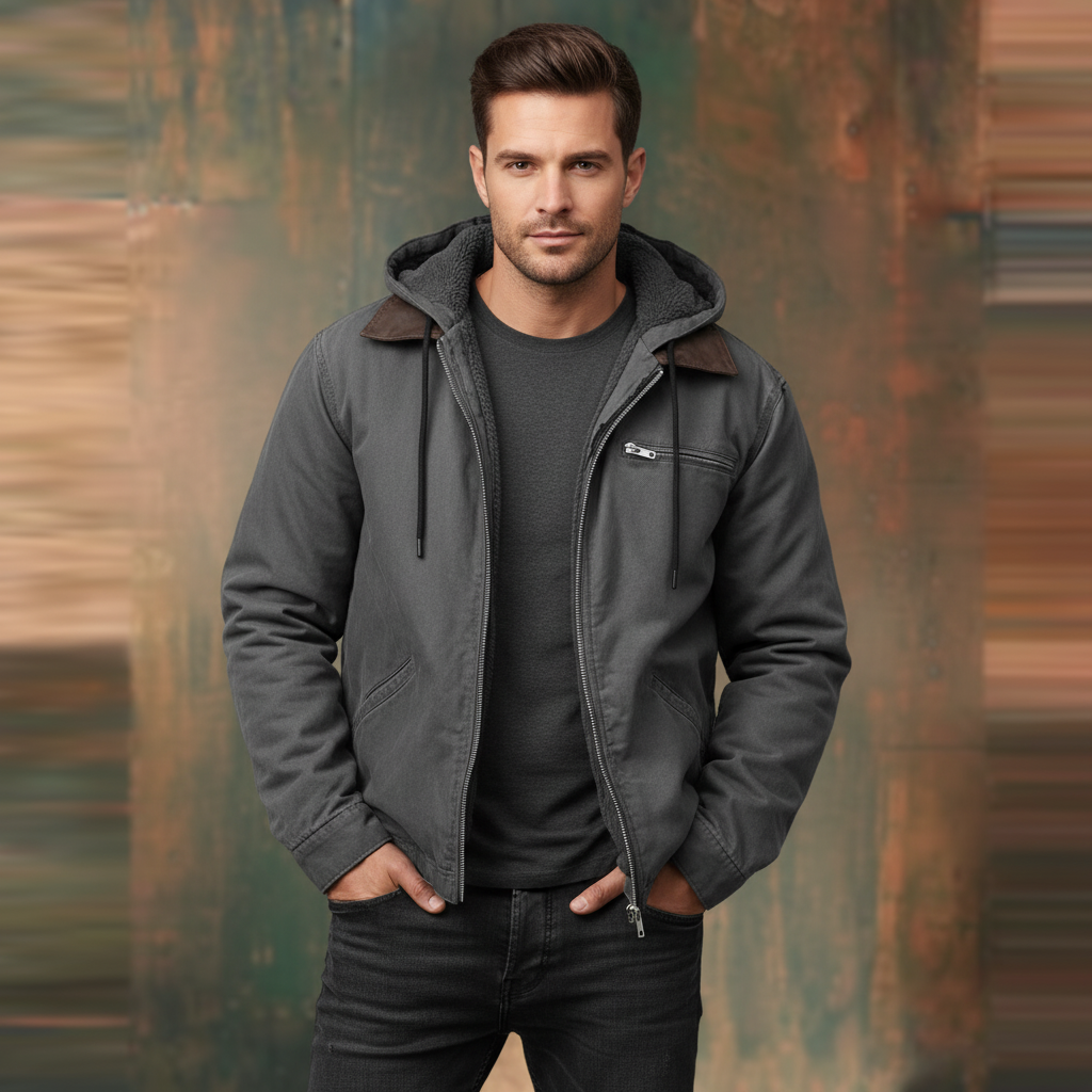 Utility Hættejakke | Robust Lærredsdesign | Vinterklar