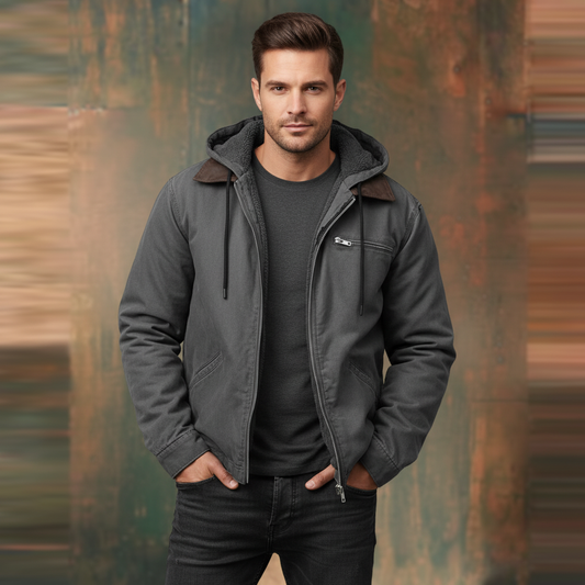 Utility Hættejakke | Robust Lærredsdesign | Vinterklar