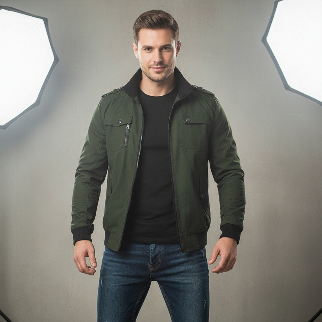 Utility Bomber Jakke | Praktisk Design | Casual Stil