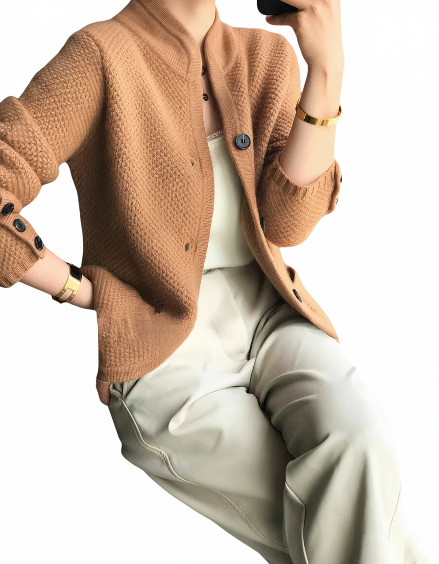 Tidløs Strikket Cardigan | Knaplukning | Hverdag & Fest