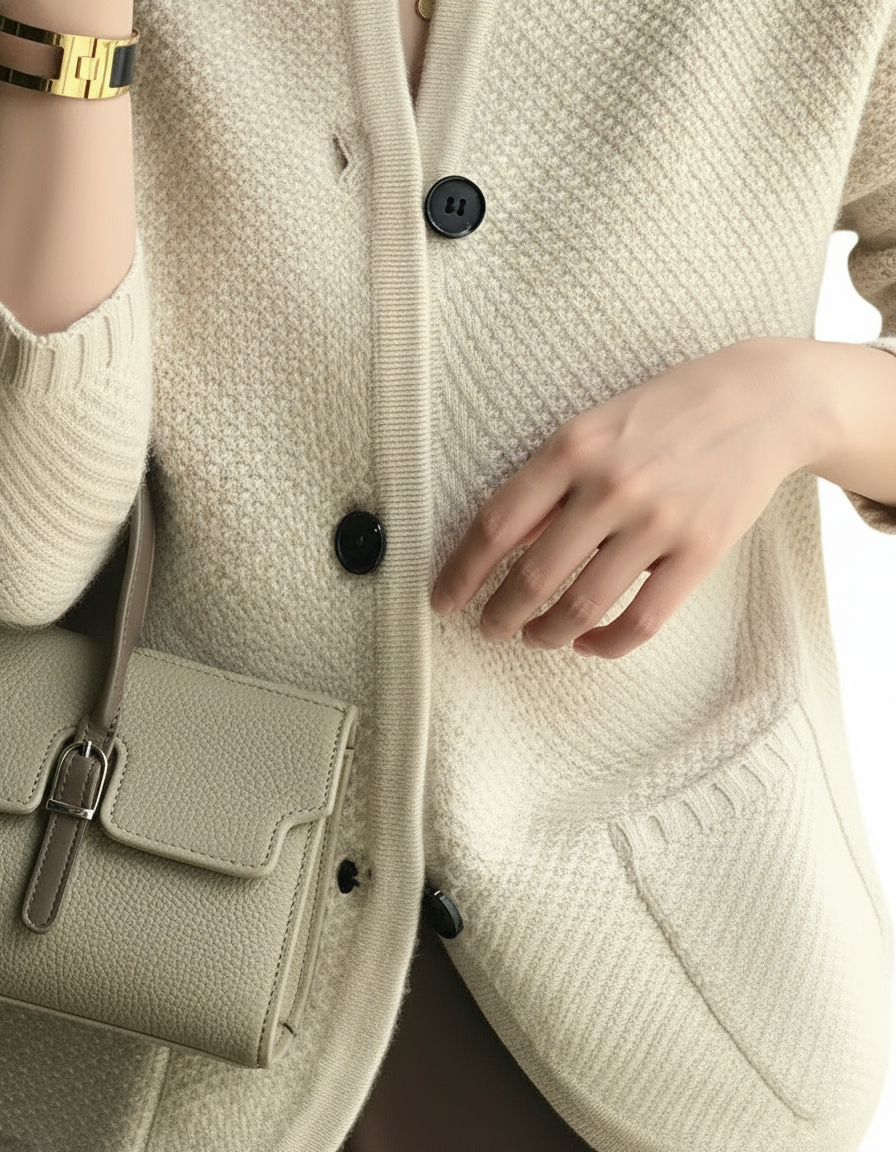 Tidløs Strikket Cardigan | Knaplukning | Hverdag & Fest