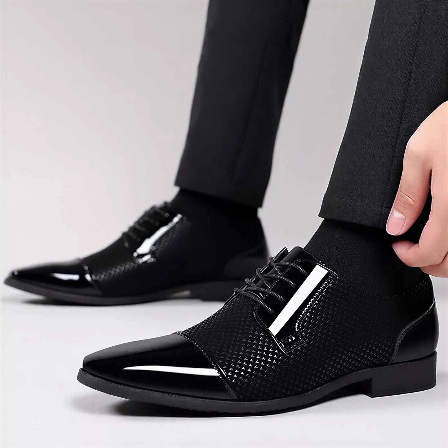 Elegante Herresko | Patentlæder & Tekstil | Formel Anledning