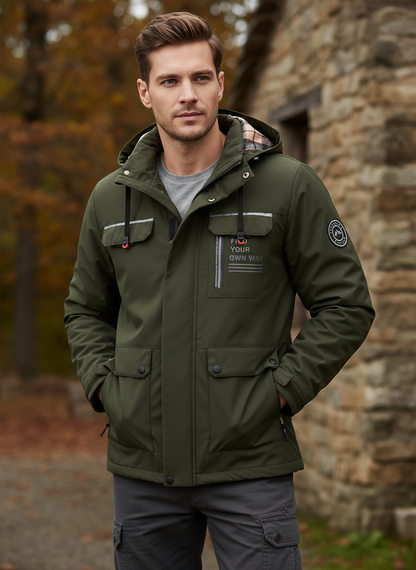 Funktionel Outdoorjakke | Mange Lommer | Helårsbrug