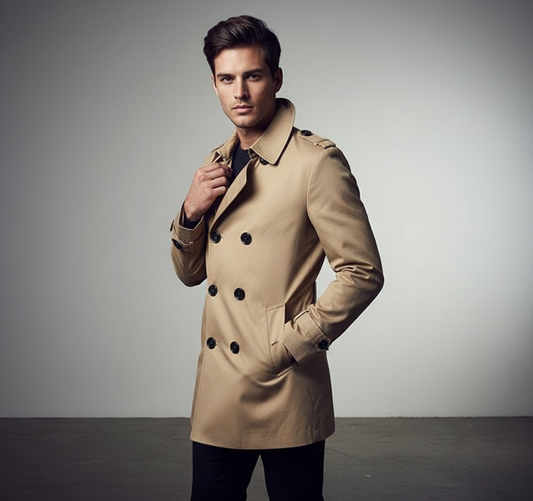 Klassisk Dobbeltspent Trenchcoat | Bomuldsblanding | Efterår
