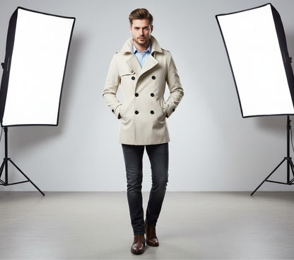 Klassisk Dobbeltspent Trenchcoat | Bomuldsblanding | Efterår