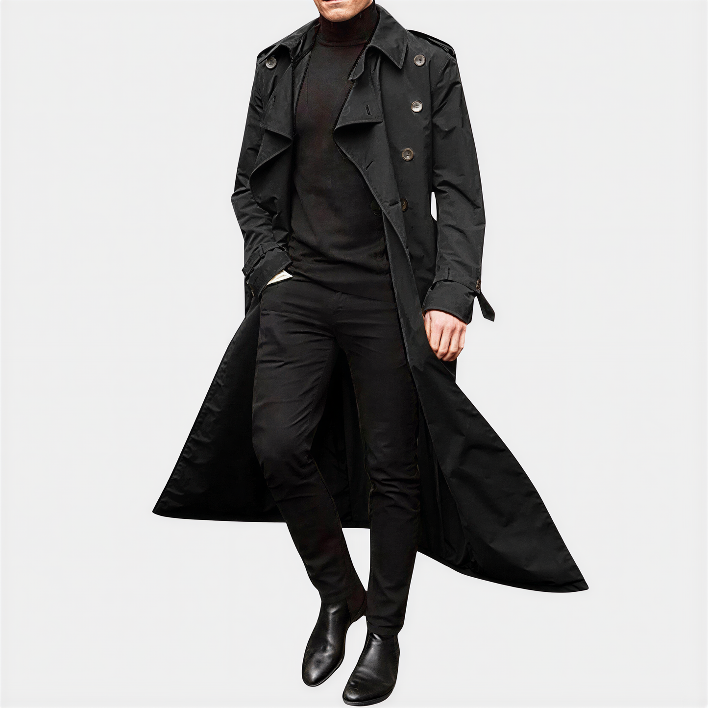 Klassisk Trenchcoat | Bindebånd i Taljen | Helårsjakke