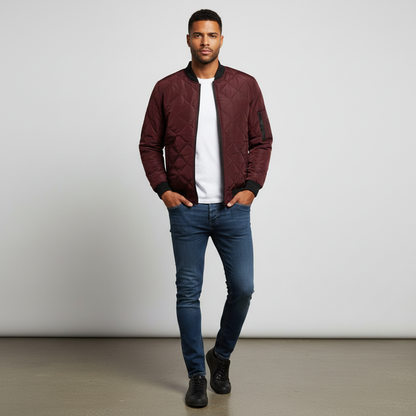 Karl Bomberjakke | Diamantquiltet | Casual Streetwear