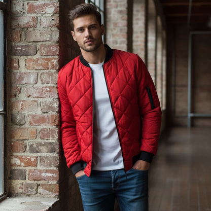 Karl Bomberjakke | Diamantquiltet | Casual Streetwear