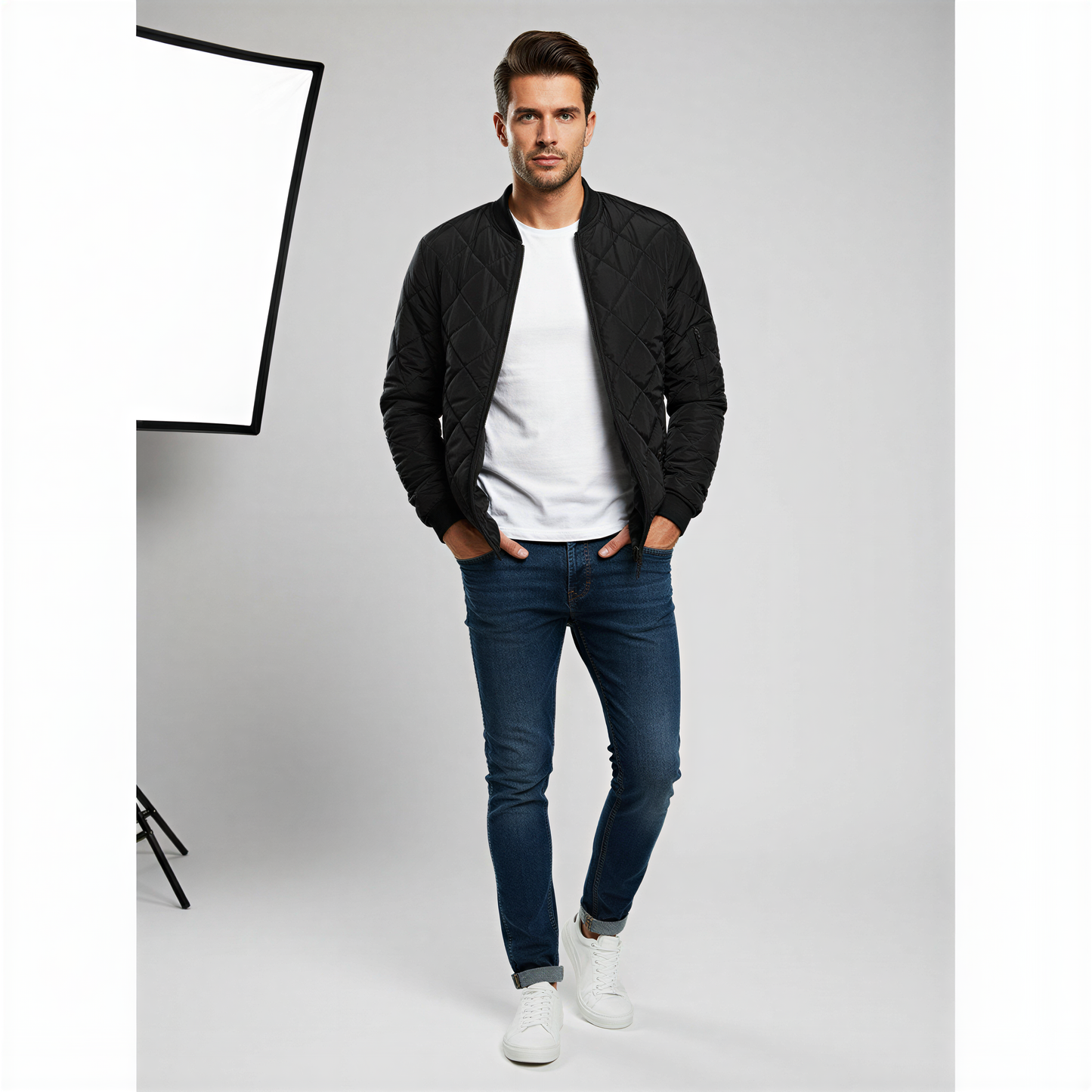 Karl Bomberjakke | Diamantquiltet | Casual Streetwear