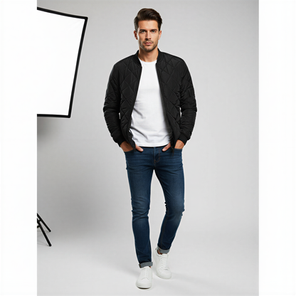Karl Bomberjakke | Diamantquiltet | Casual Streetwear
