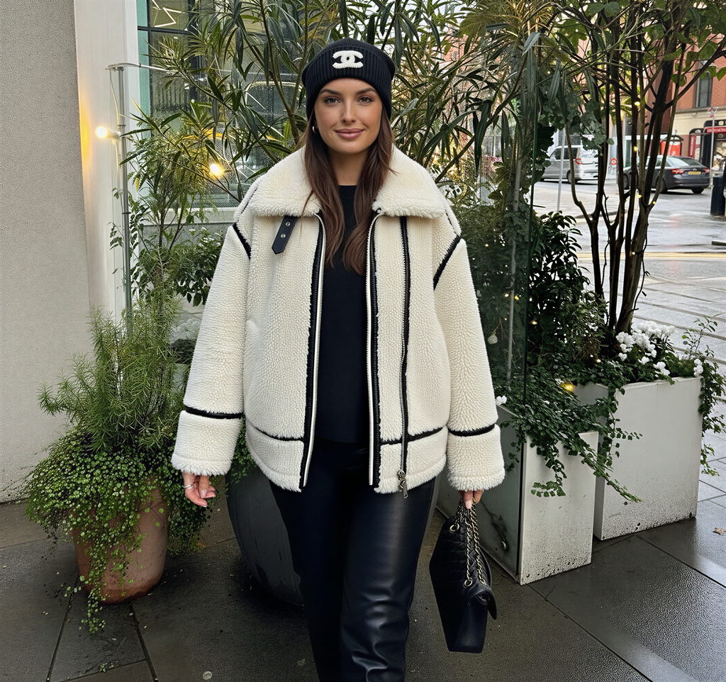 Afslappet Fleece Jakke | Varm Sherpa | Vinter Stil