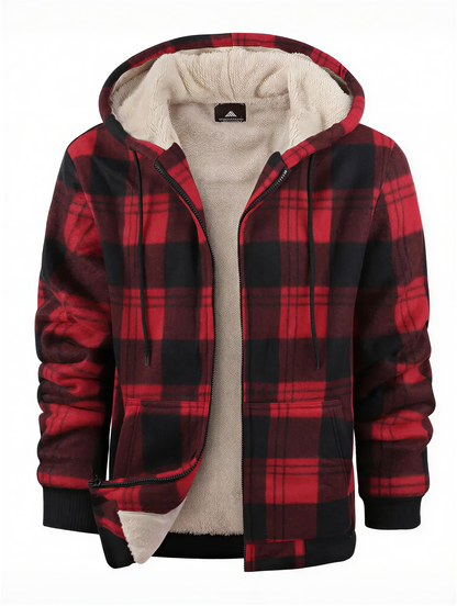 Casual Hættejakke | Varm Sherpa-foret | Vinter